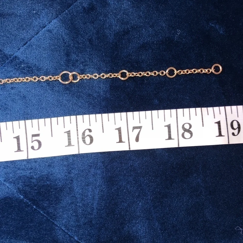 Lele Sadoughi Peach & Clear Gold 16’- 19’necklace